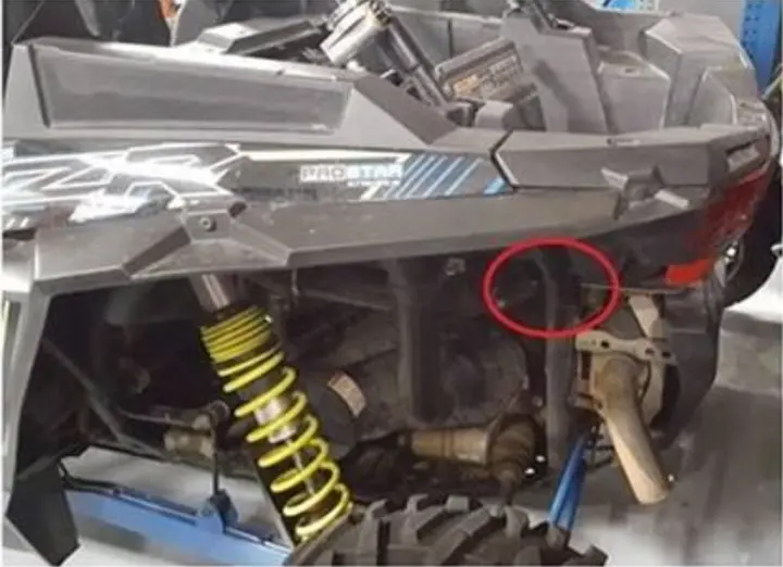 Recalled Polaris RZR Recreational Off-Road Vehicle VIN Location