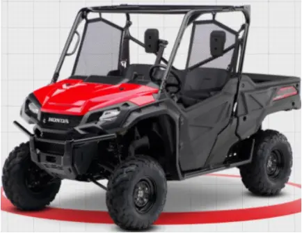 Recalled Honda Pioneer 1000 two-seater recreational off-highway vehicle