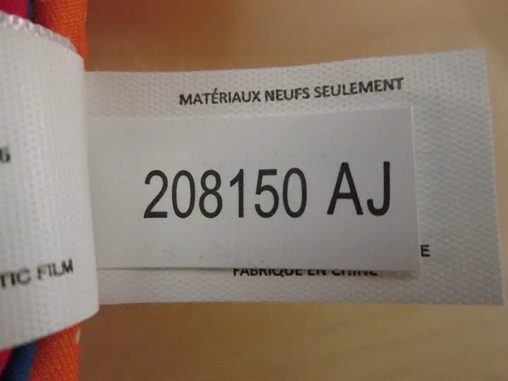 Label with the lot code
