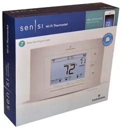 Emerson Branded Sensi WiFi thermostat packaging