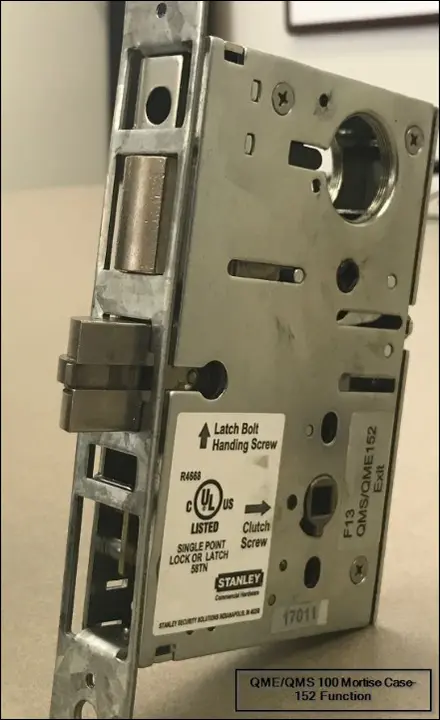 Stanley Commercial door lockset (interior view)