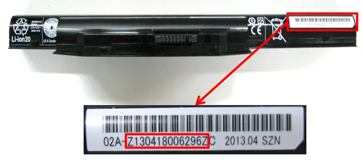 Battery pack serial number