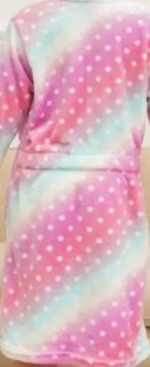 Recalled Children's Robe: White Dots Tie-Dye