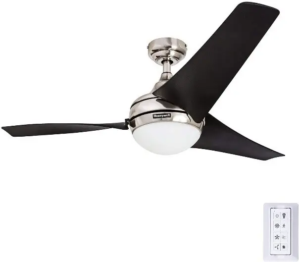 Recalled Honeywell 52" Brushed Nickel Rio Ceiling Fan – Model No. 50195