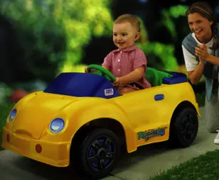 Yellow Power Wheels Car