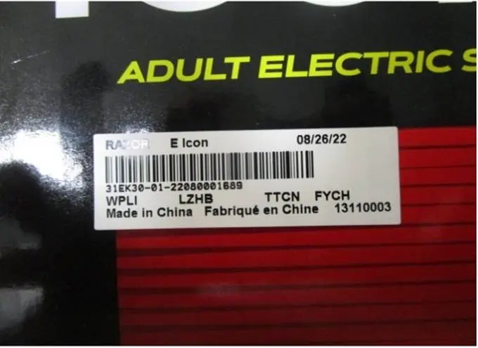 Serial Number sticker located on front left side of the deck with serial number beginning with "31"