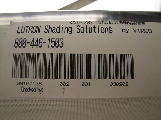 Tag from roller shades