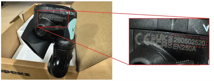 Location of Serial Number Etched on Recalled Regulator
