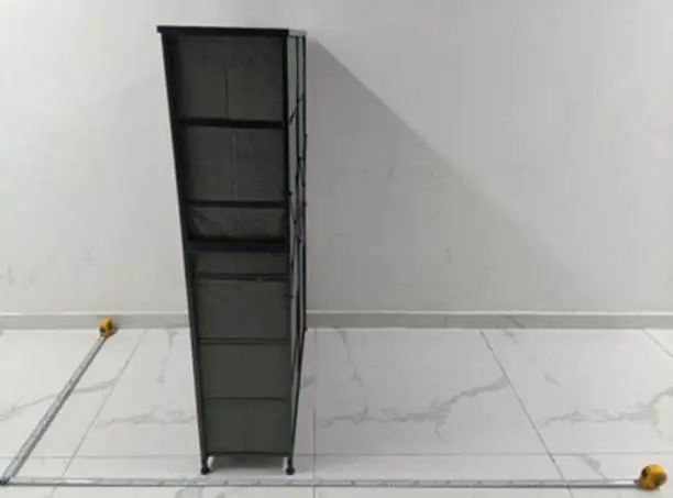 Recalled Romorgniz Fabric 12-Drawer Dresser in black (side)