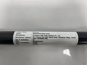 Model number "KDB504A01FT" is printed on a label located on the frame, either on the bottom foot tube or on the horizontal cross tube of the recalled Sangohe bed rail