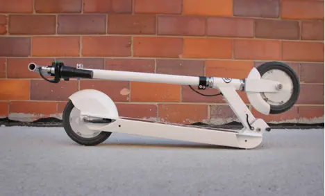 Glion SmartScooter Model 100 White in Folded Position