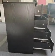 Recalled Black Segmart 4-Drawer Dresser (side)