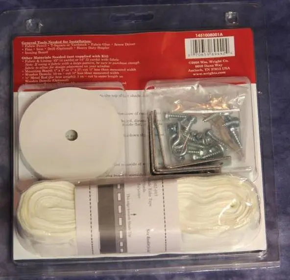 Recalled Roman shade kit