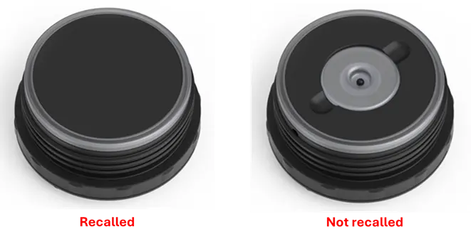 The stopper of the recalled Food Jars and Bottles has no pressure relief in the center