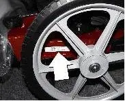Location of model and serial number on recalled trimmer/mower