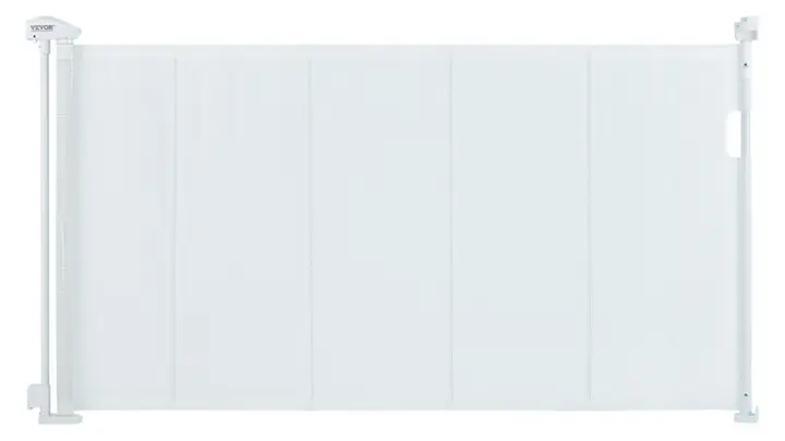Recalled Vevor Retractable Baby Gate, model number YJ-33110 in white