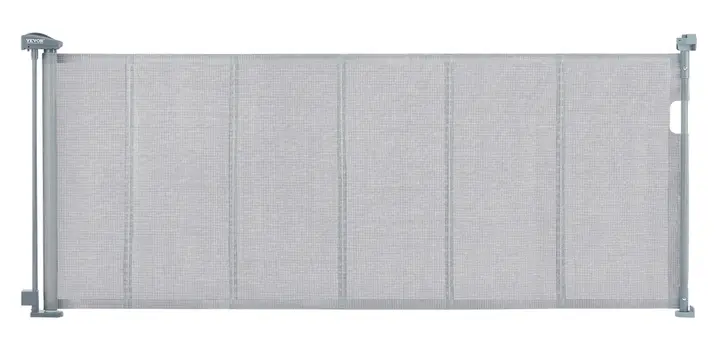 Recalled Vevor Retractable Baby Gate, model number YJ-3371 in gray