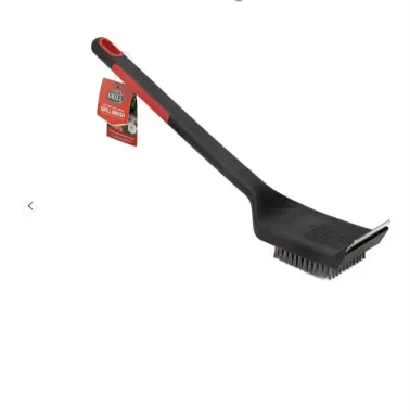 Expert Grill Long Handle Grill Brush with Scraper, 17.7"