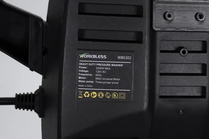 Label on back of Model WB0302