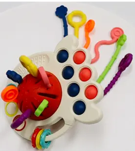 Recalled Yetonamr Pull String Teething Toy – red