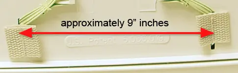 Not Recalled: Feeding seats with waist strap slots that are about nine inches apart