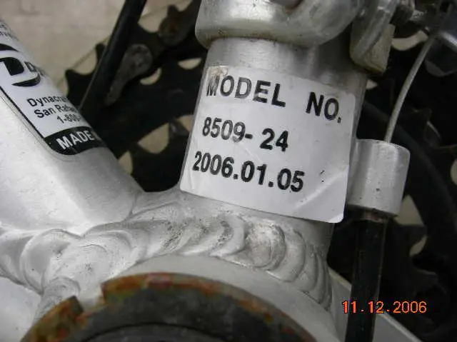 Label with Model Number