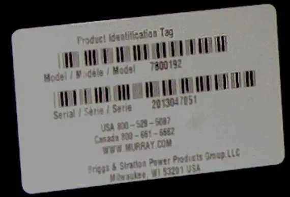 Example of Identification Tag
