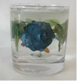 Tumbler with Blue Roses & Leaves, Model #805-11