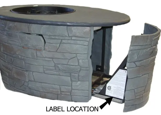 Fire Pit Label Location
