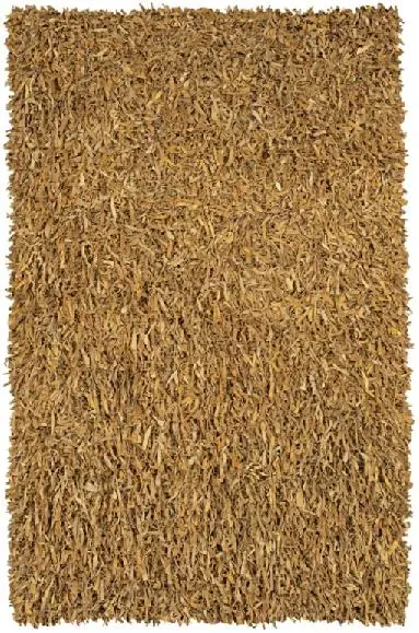 Recalled Leather Shag Rug