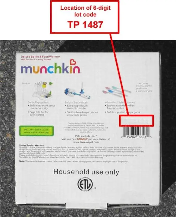 Llcation of the 6-digit lot code on label