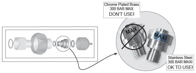 Recalled and Non-recalled Scuba Regulator and Adapter