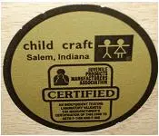 Child Craft label for recalled crib