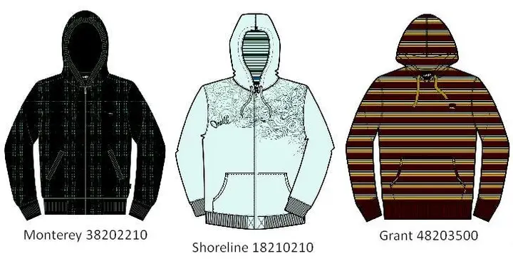 Recalled 38202210 Monterey, 18210210 Shoreline, 48203500 Grant Children's Hooded Sweatshirts