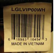 Wrist cuff tag, with model number
