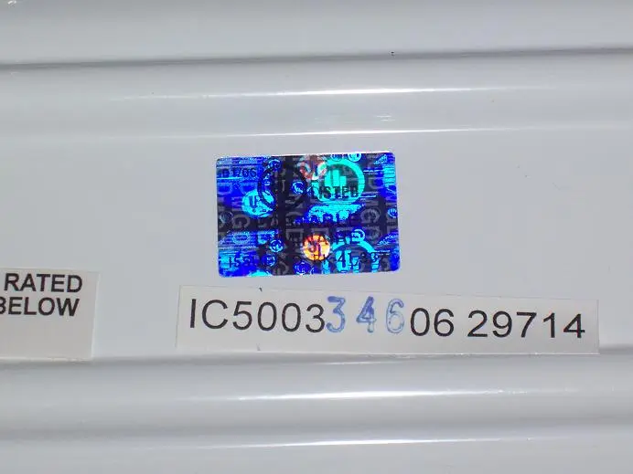 Label showing date code