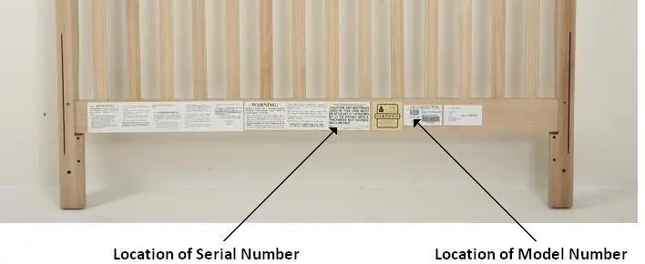 Serial Number and Model Number Locations