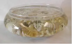 Large Oval Bowl with Sand & Shells, Model #109-XL