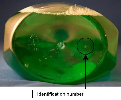 Location of the Identification number