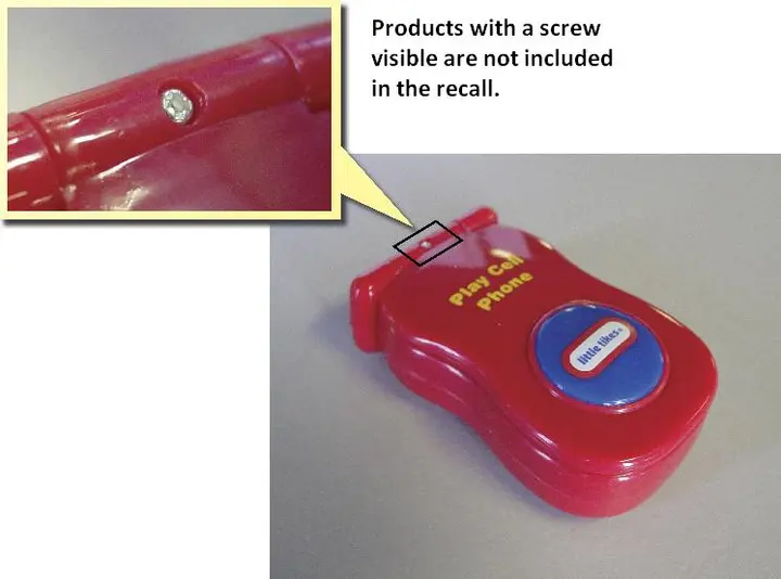 Toy Cell Phone not included in the recall