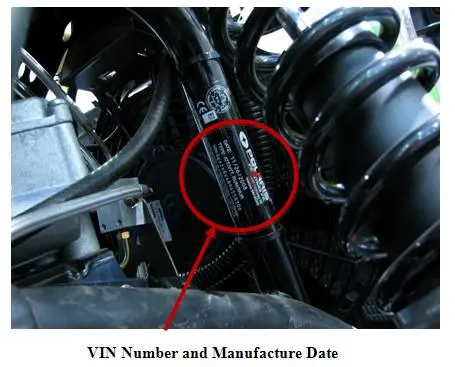 Location of VIN Number and Manufacture Date