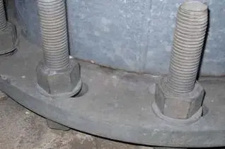Base plate of stadium light pole