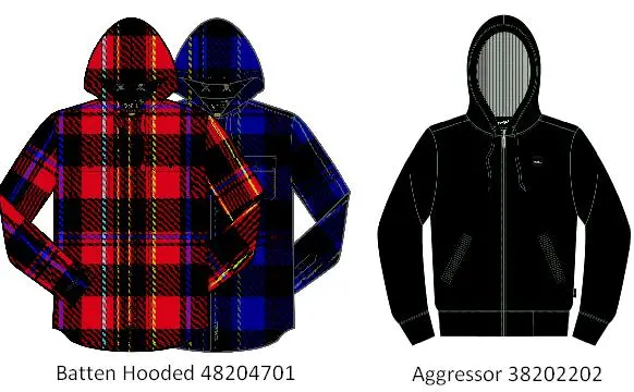 Recalled 48204701 Batten Hooded, 38202202 Aggressor Children's Hooded Sweatshirts