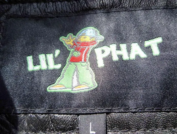 Recalled "Lil' Phat" leather jacket label