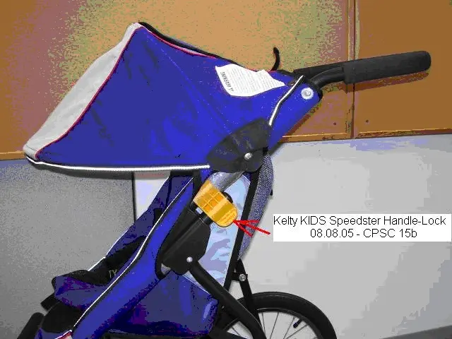 Stroller handle-locking clip