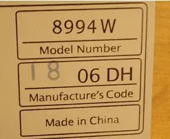 Recalled Crib - Closeup of Label