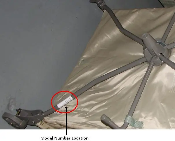 Picture of Showing Model Number Location