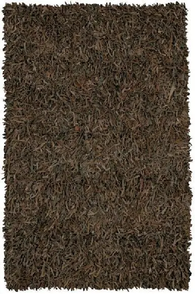 Recalled Leather Shag Rug