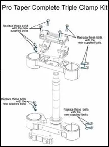 Recalled Pro Taper Complete Triple Clamp Kit