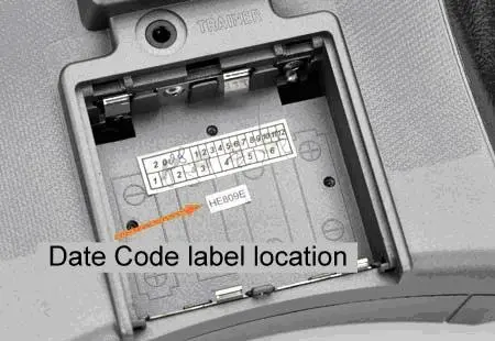 Location of date code label